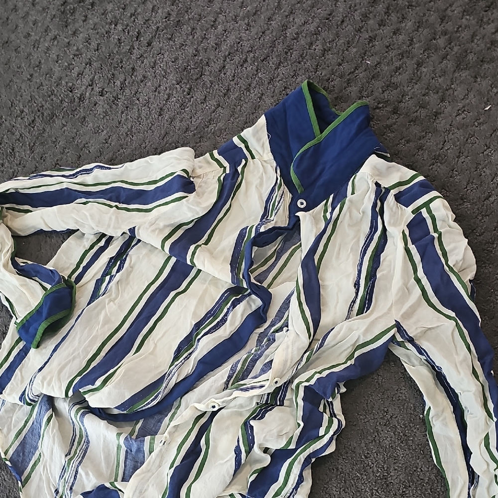 Maeve Vibrant Blue and Green Top